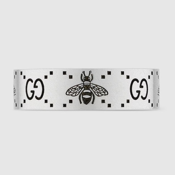Gucci GG and bee engraved ring - Picture 1 of 12